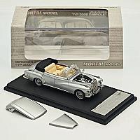 საკოლექციო მანქანა Mortal 1:64 Mercedes-Benz 300D Cabriolet W189 Silver
