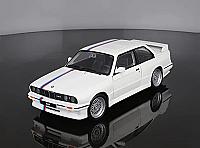 საკოლექციო მანქანა 1:24 Bburago 1988 BMW 3 Series M3 E30 White  - Thumbnail 3