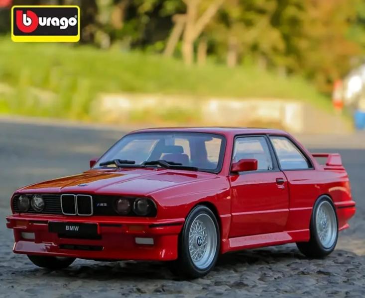 საკოლექციო მანქანა 1:24 Bburago 1988 BMW 3 Series M3 E30 Red - Image 5