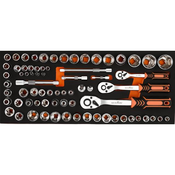 ქანჩის გასაღების ნაკრები 408pc oranje black 72t (GoodKing) - Image 2